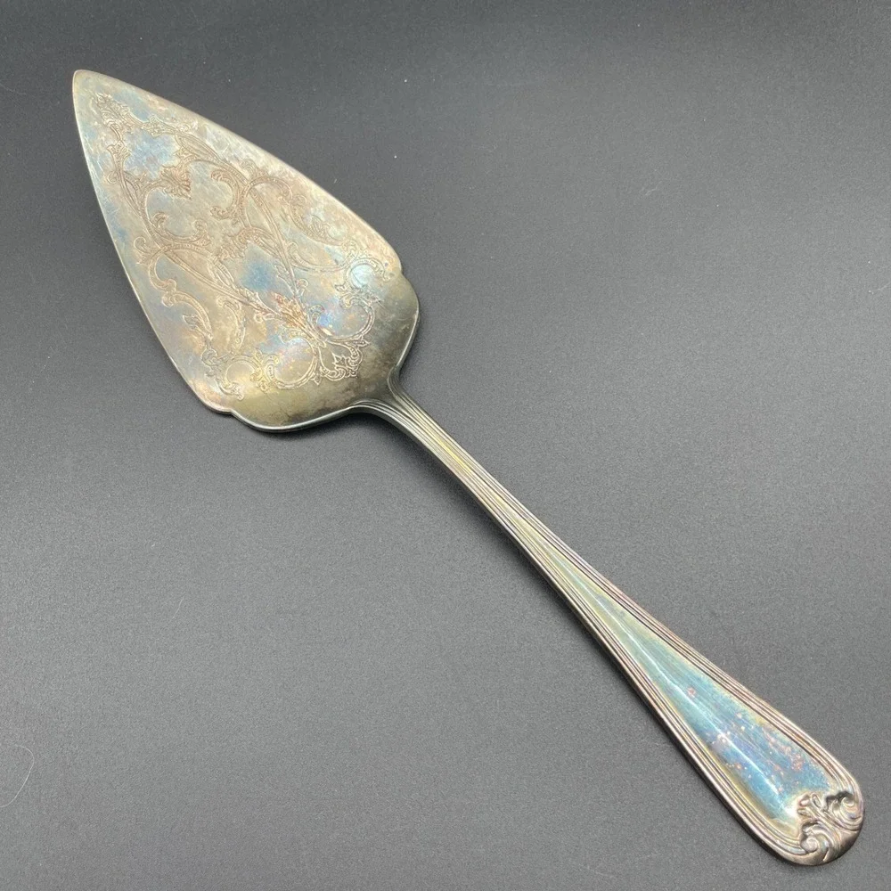 Gorham Heritage Silverplate Cake Server Italy Engraved Pie Server